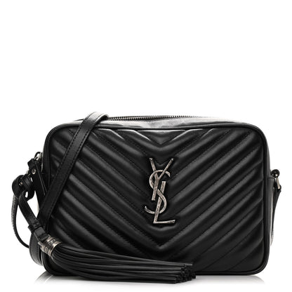 Saint Laurent Calfskin Matelasse Monogram Lou Camera Bag Black 1 of 11