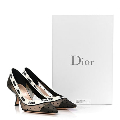 Christian Dior Plumetis Ribbon J'Adior 65mm Pumps 36.5 Black Nude 10 of 10