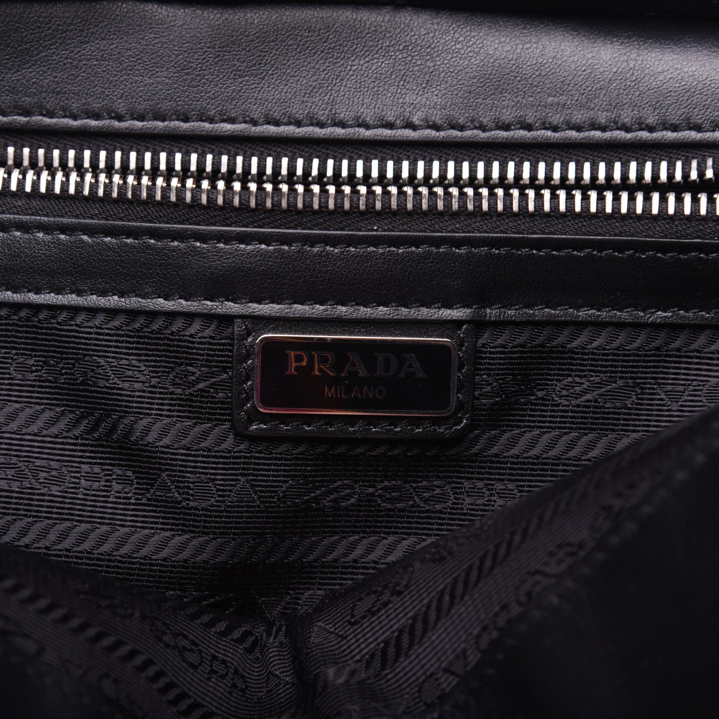 Saffiano Travel Medium Brique Crossbody Bag Black