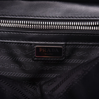 Prada Saffiano Travel Medium Brique Crossbody Bag Black 8 of 13
