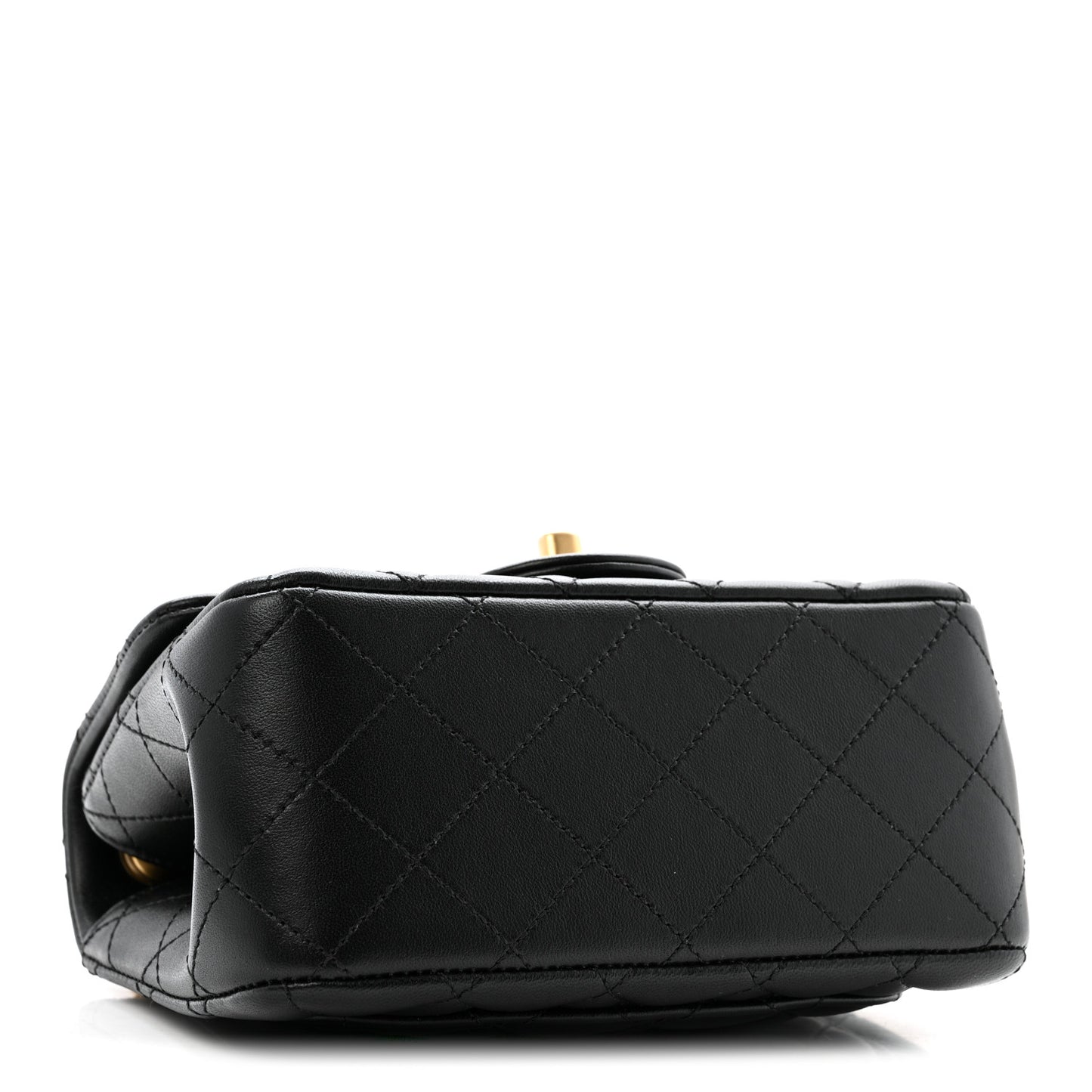 Lambskin Quilted Mini Sweet Camellia Flap Black