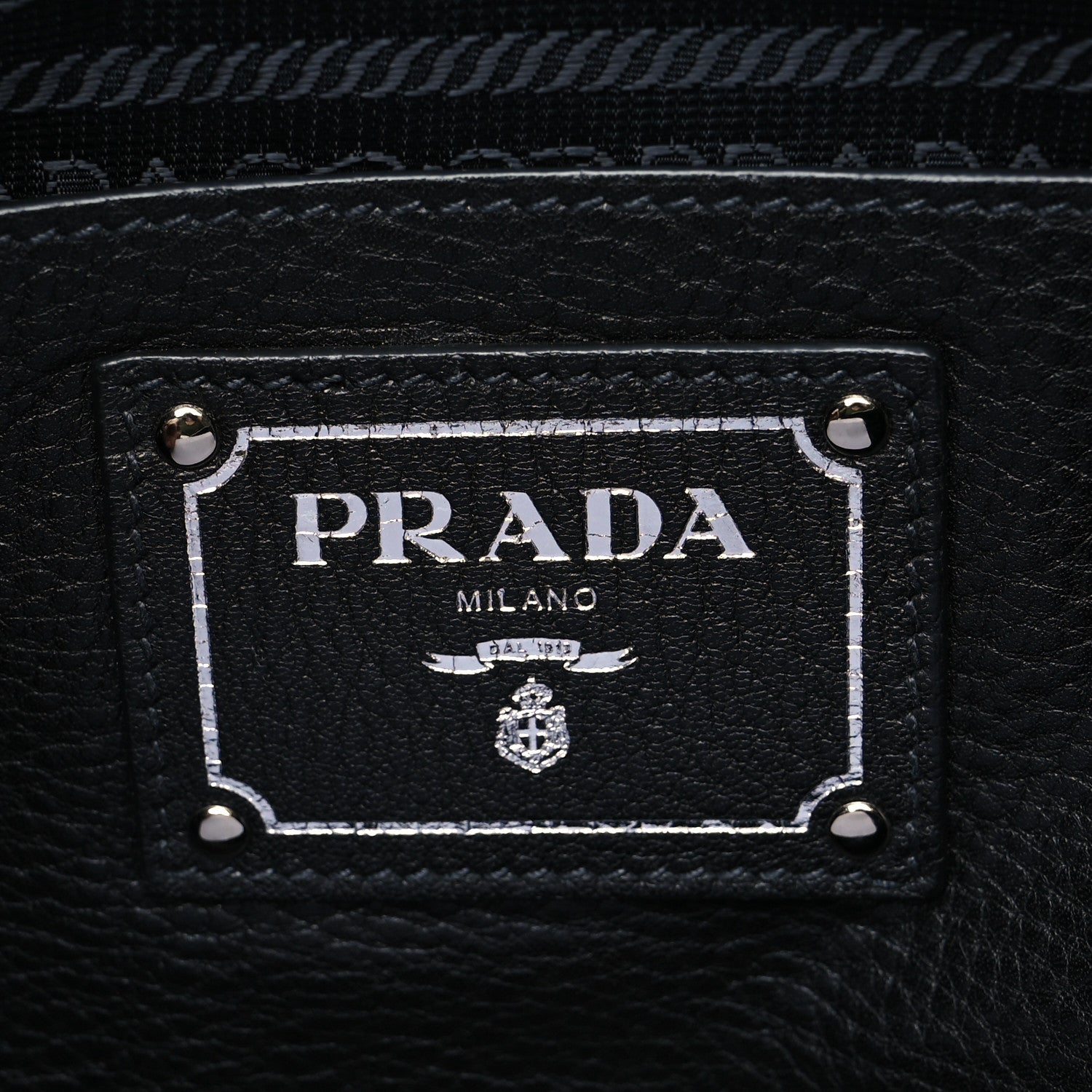 Prada Vitello Daino Tote Black 6 of 8