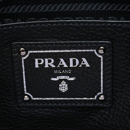 Prada Vitello Daino Tote Black 6 of 8