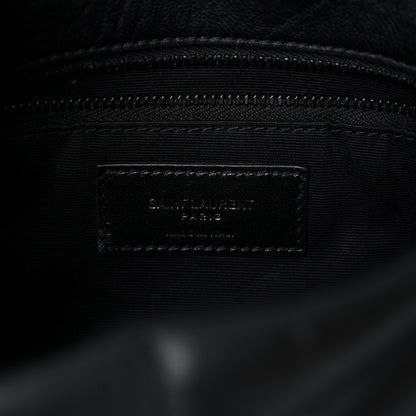 Saint Laurent Calfskin Quilted Toy Loulou Puffer Monogram Monochrome Chain Satchel Black 7 of 19