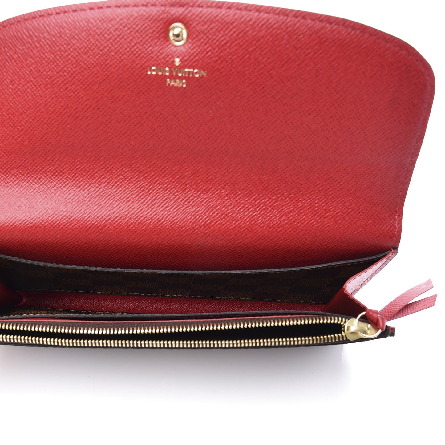 Damier Ebene Emilie Wallet Red