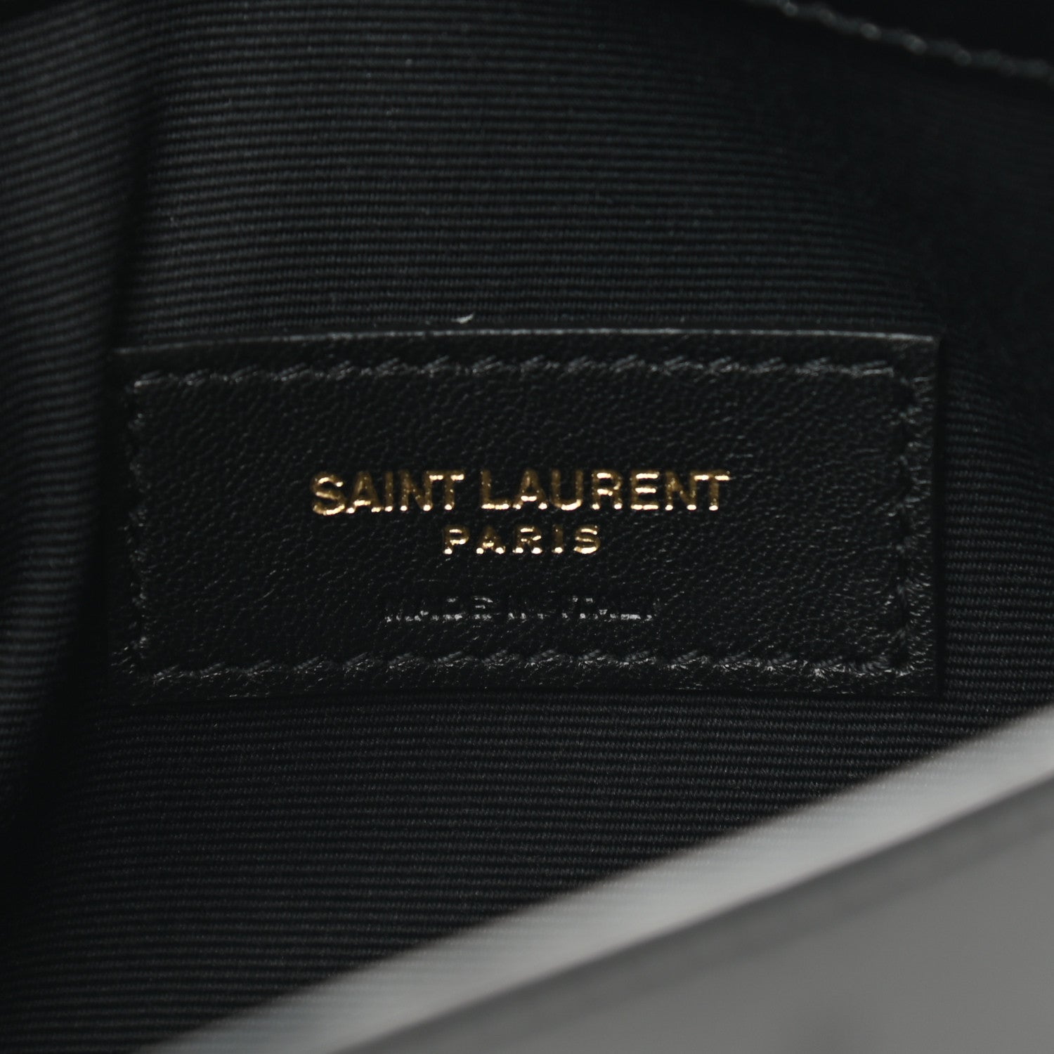 Saint Laurent Smooth Shiny Calfskin Monogram Uptown Pouch Black 6 of 8