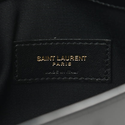 Saint Laurent Smooth Shiny Calfskin Monogram Uptown Pouch Black 6 of 8