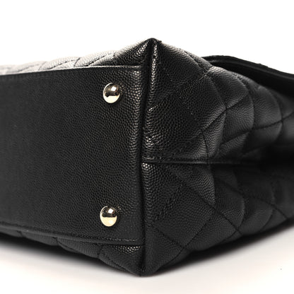 Chanel Caviar Quilted Small Coco Handle Flap Black 10 of 10