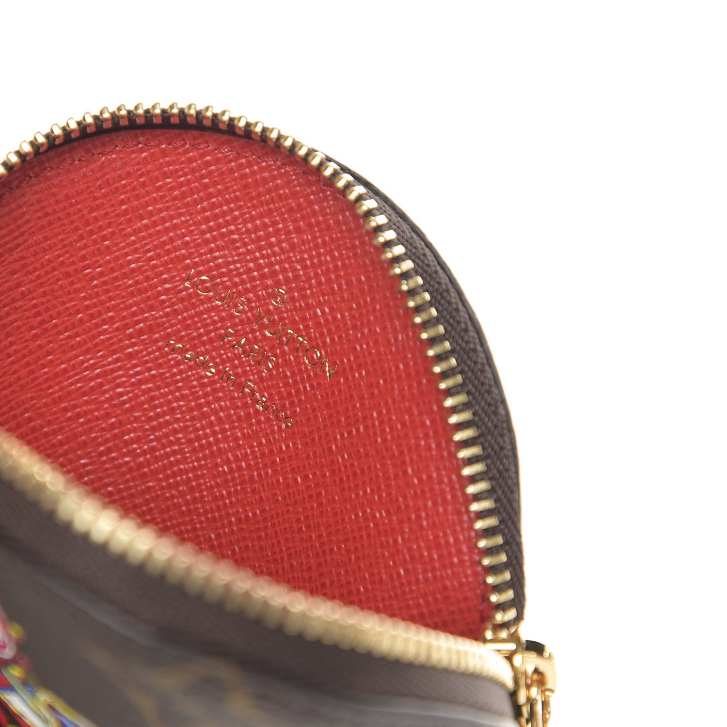 Louis Vuitton Monogram 2020 Christmas Animation Bumper Cars Round Coin Purse Coquelicot 7 of 8