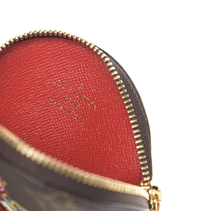 Louis Vuitton Monogram 2020 Christmas Animation Bumper Cars Round Coin Purse Coquelicot 7 of 8