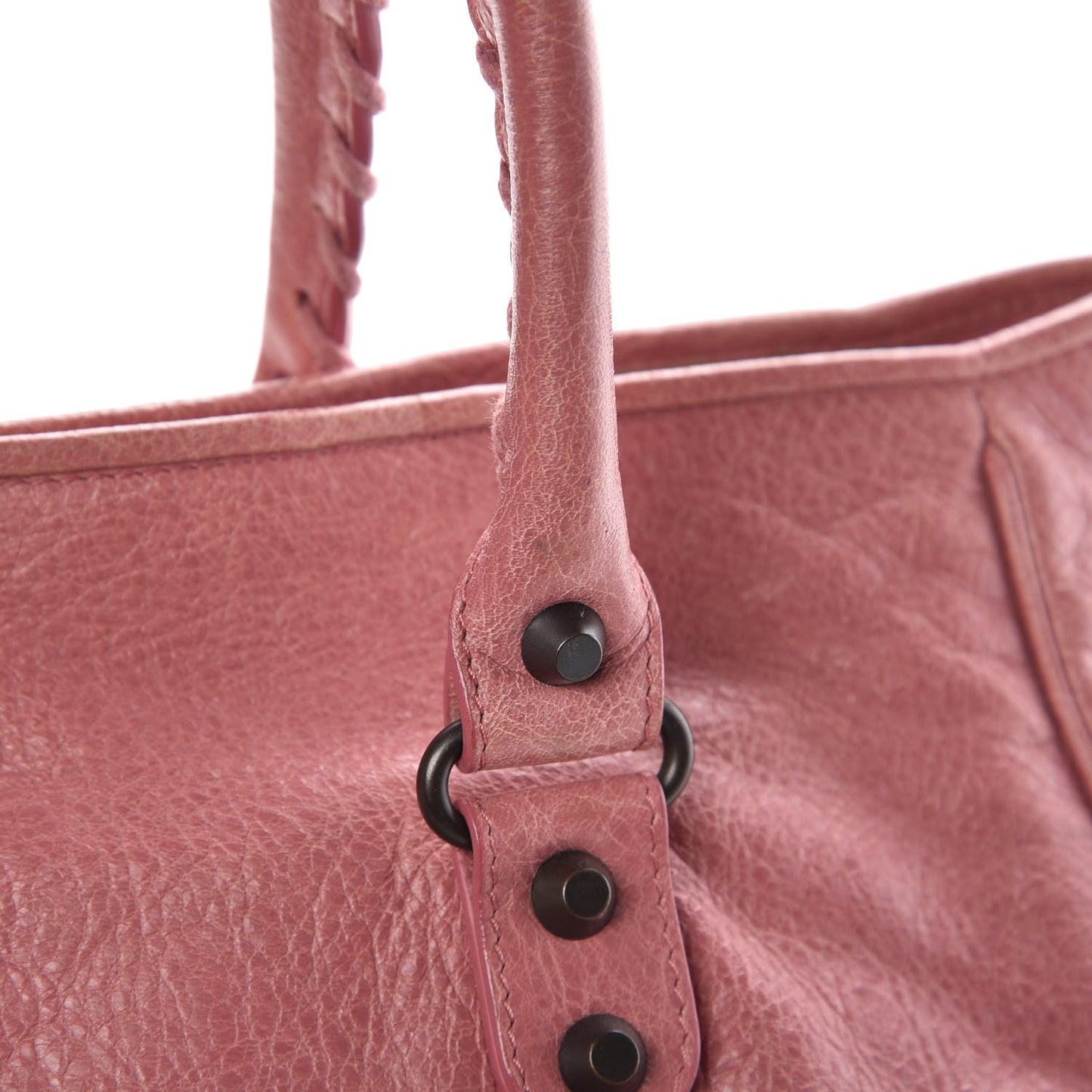 Agneau Classic Hardware Large Sunday Tote Rose Bruyere