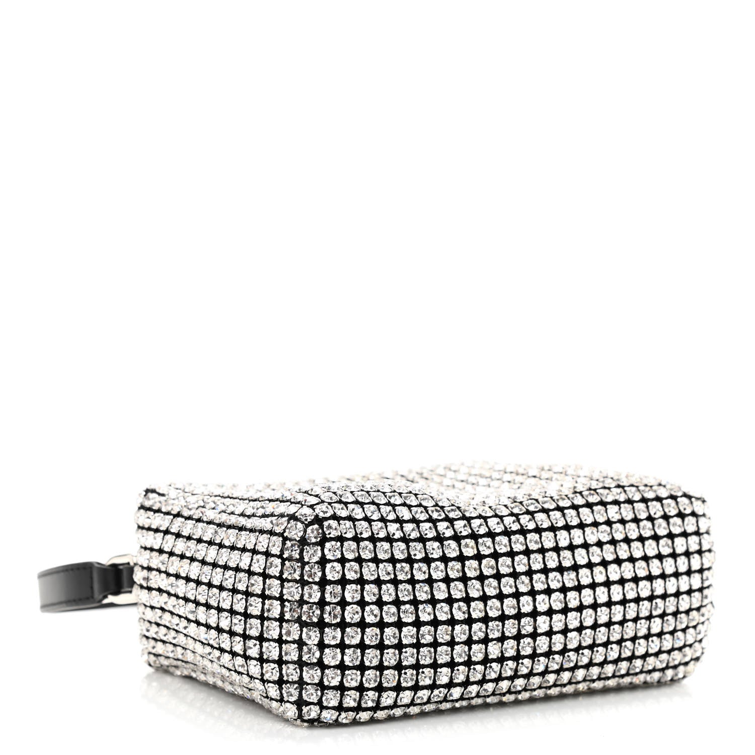 Alexander Wang Mesh Crystal Rhinestone Mini Heiress Pouch Black Silver 4 of 10