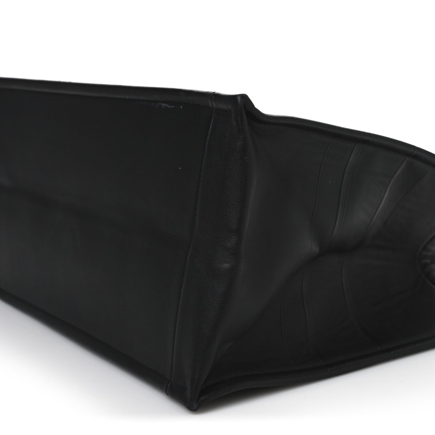 Calfskin Embossed Medium Book Tote Black