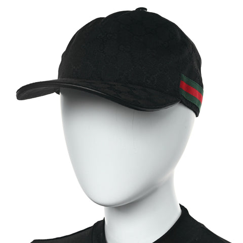 Monogram Web Baseball Hat L Black