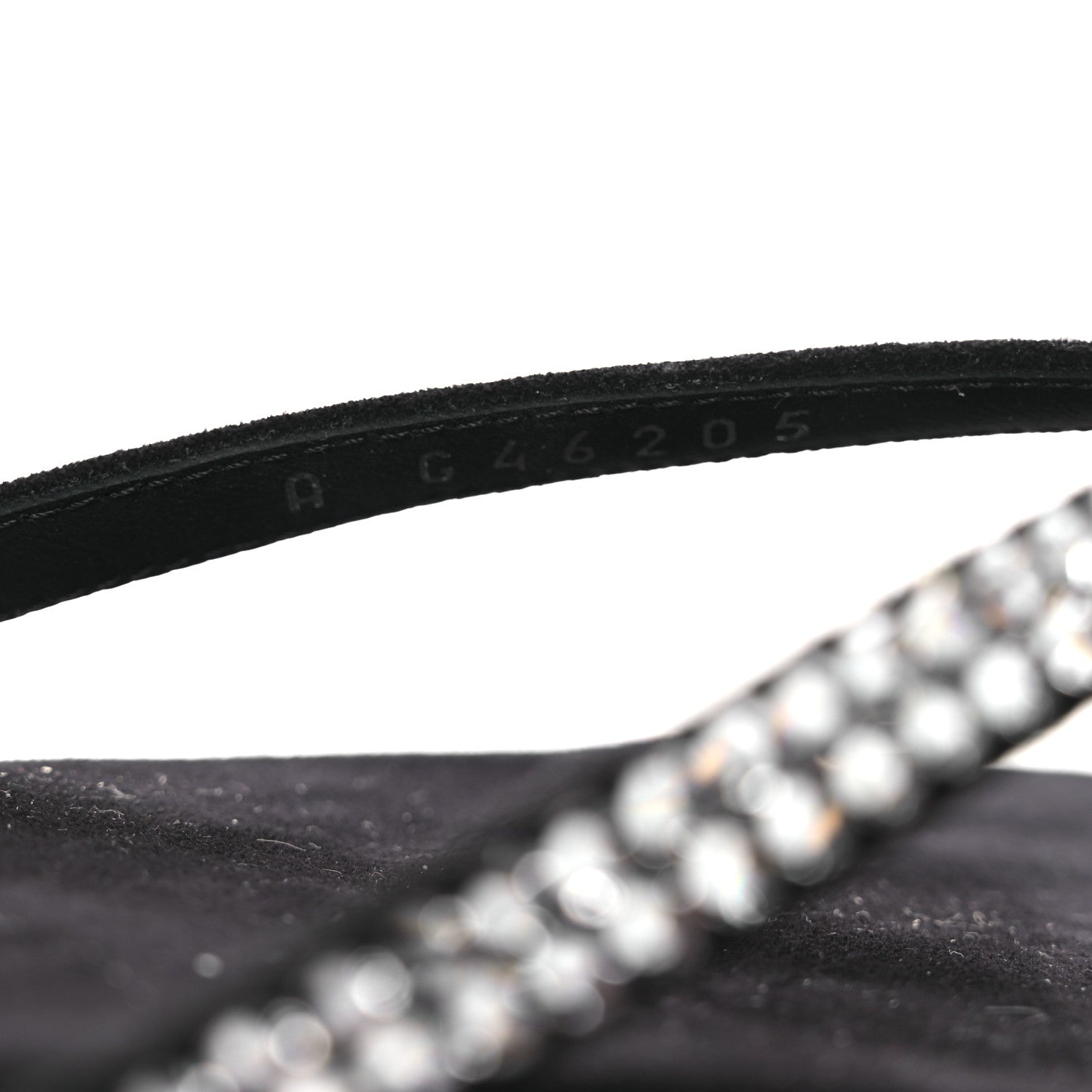 Chanel Suede Kidskin Strass CC Thong Sandals 36.5 Black 38.5 Black 10 of 11
