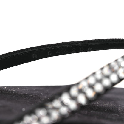 Chanel Suede Kidskin Strass CC Thong Sandals 36.5 Black 38.5 Black 10 of 11