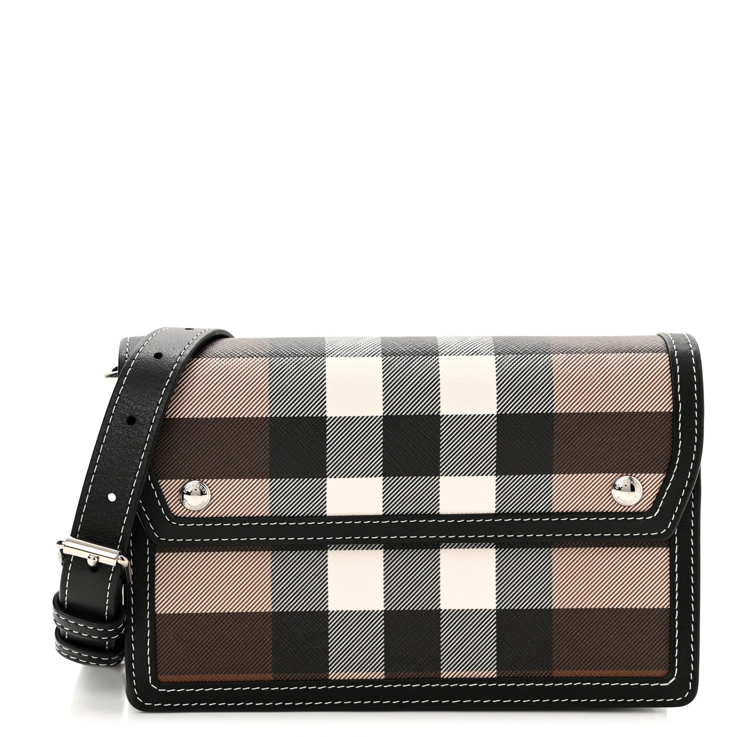 Burberry E-Canvas Giant Check Oscar Crossbody Dark Birch 1 of 9
