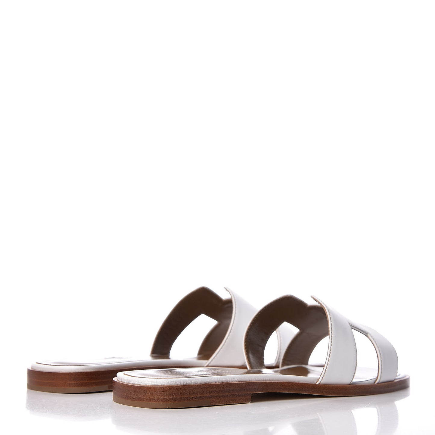 Box Calfskin Oran Sandals 37 White
