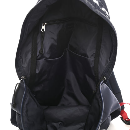 Balenciaga Sport Nylon Logo Embroidered Wheel Backpack Navy Blue Red 4 of 7