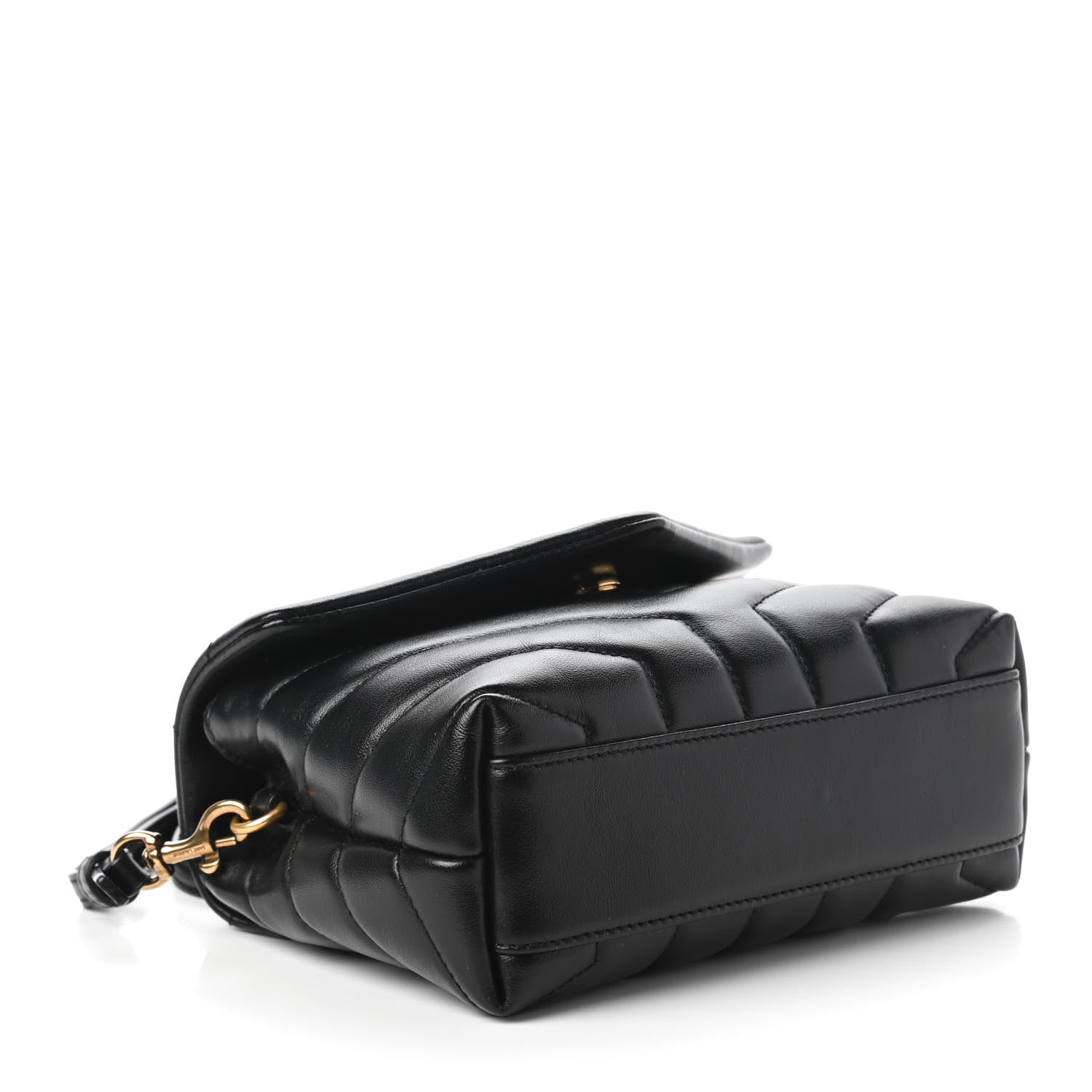 Saint Laurent Calfskin Y Quilted Monogram Toy Loulou Crossbody Bag Black 4 of 10