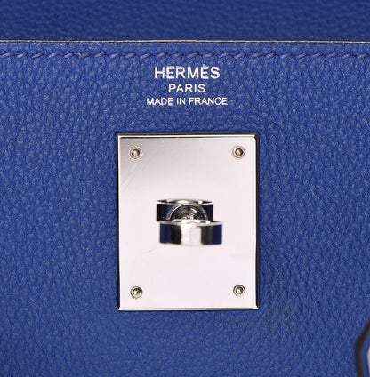 Hermes Togo Kelly Retourne 28 Bleu Electrique 16 of 32