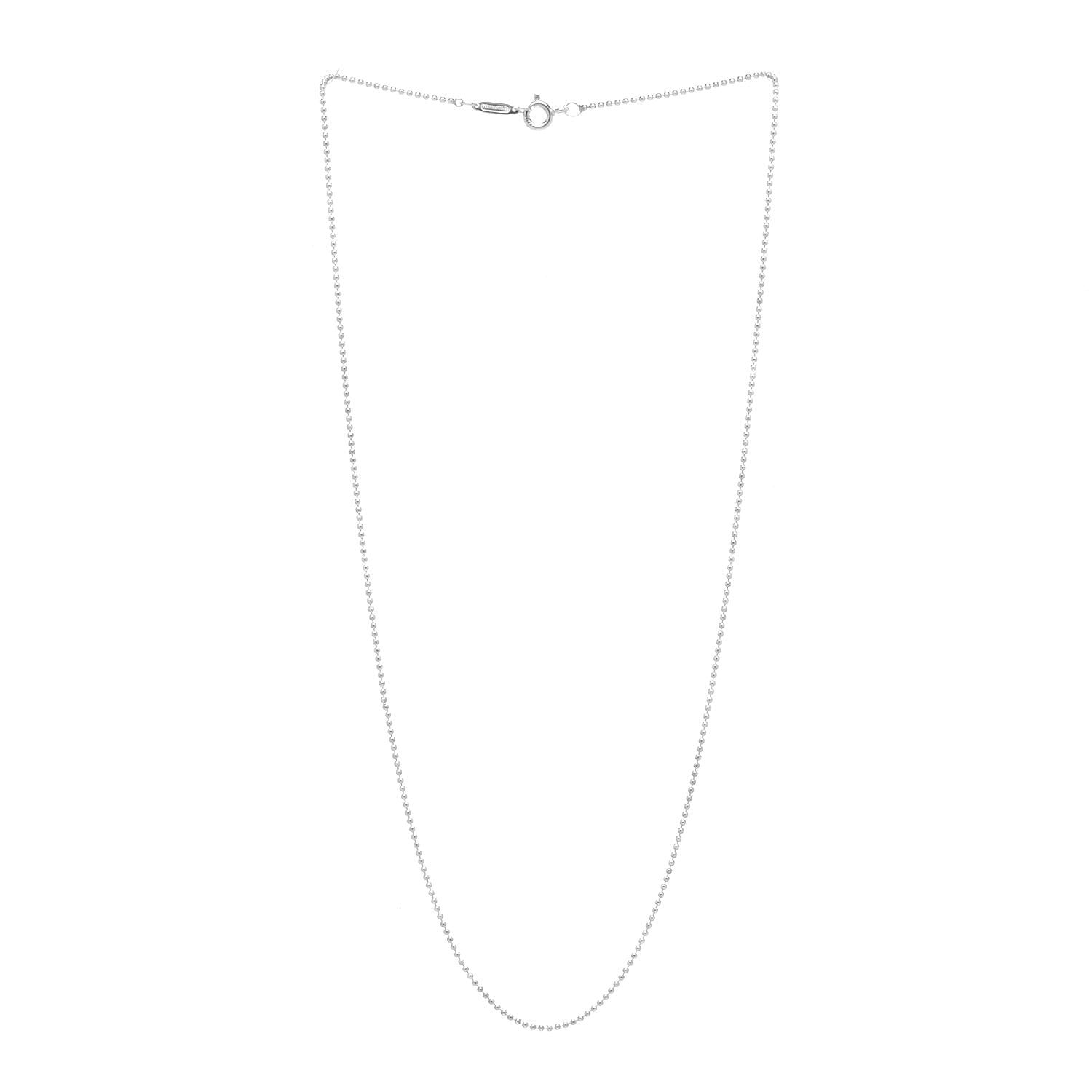 Tiffany Sterling Silver 1.2mm Bead Chain Necklace 18" 3 of 6
