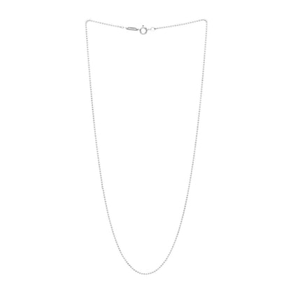 Tiffany Sterling Silver 1.2mm Bead Chain Necklace 18" 3 of 6