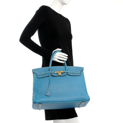 Hermes Togo Birkin 40 Blue Jean 2 of 29