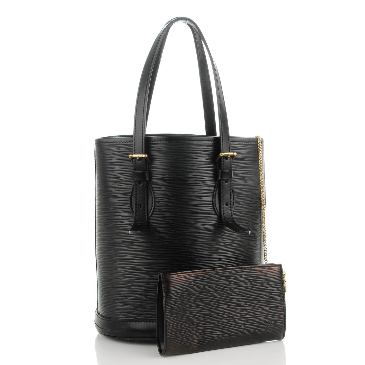 Louis Vuitton Epi Petit Bucket 23 Black 3 of 10