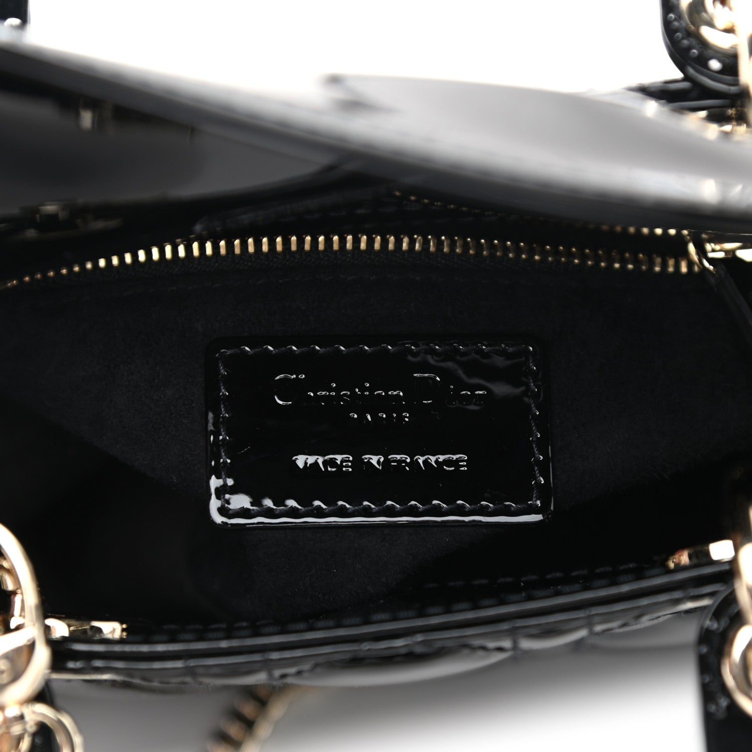 Christian Dior Patent Cannage Mini Lady Dior Black 6 of 11