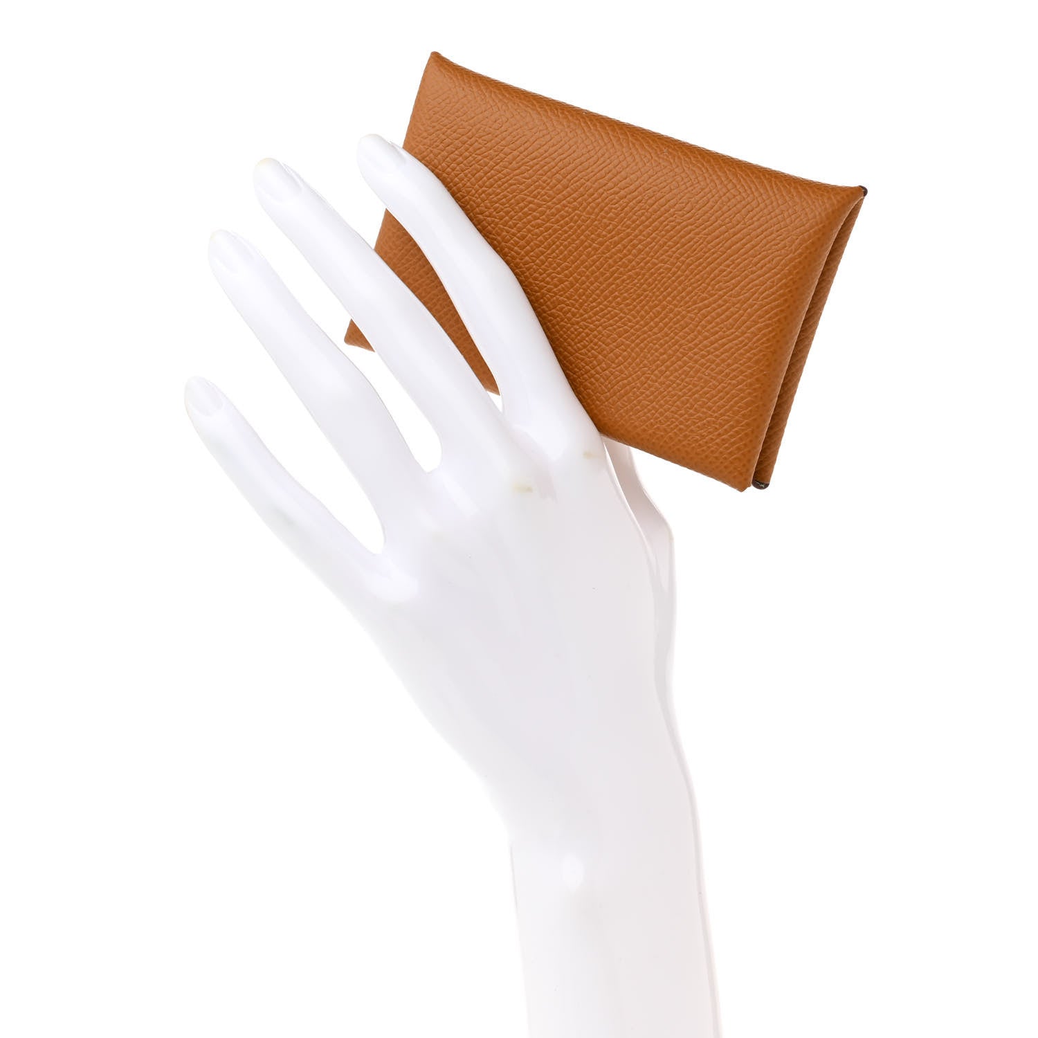 Hermes Epsom Verso Calvi Card Case Gold Vert Fizz 2 of 8