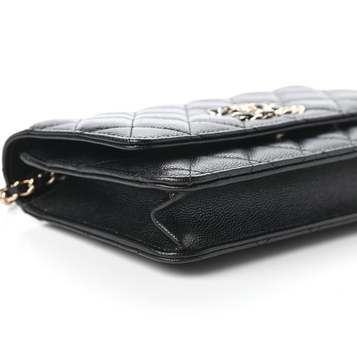 Chanel Caviar Quilted French New Wave Chain CC Wallet On Chain WOC Black 6 of 12