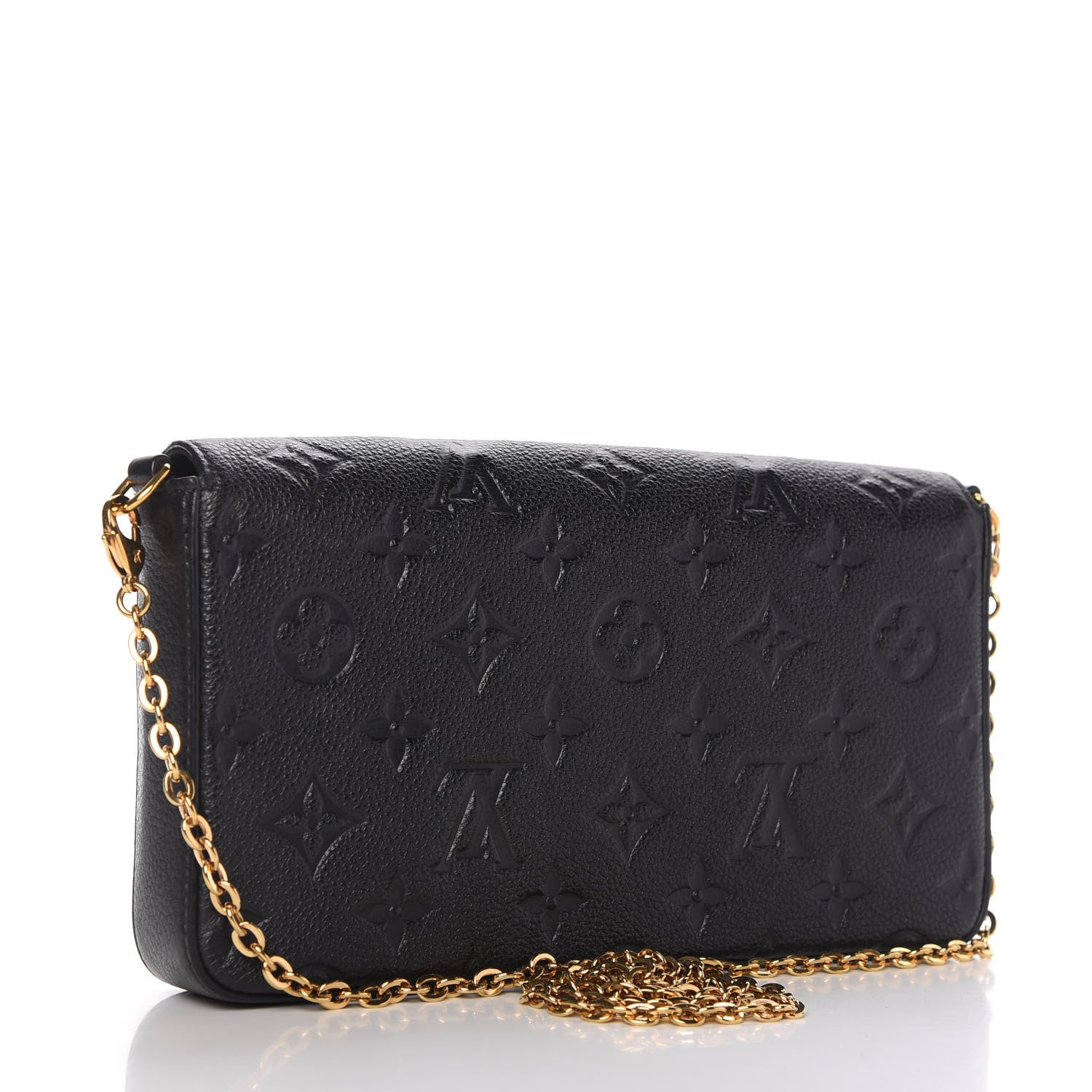 Louis Vuitton Empreinte Pochette Felicie Chain Wallet Black 3 of 10