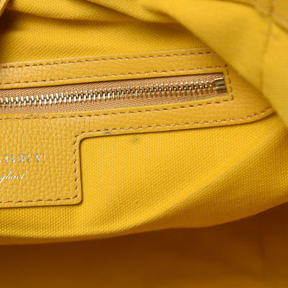 Burberry Haymarket Check Small Peony Rose Tote Larch Yellow 16 of 16