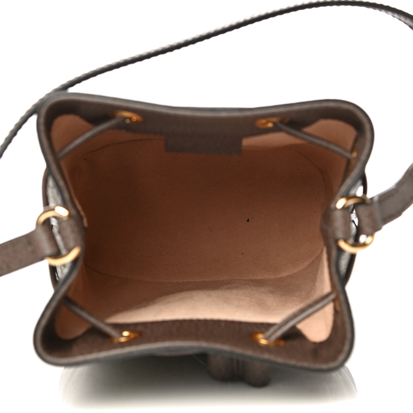 GG Supreme Monogram Web Mini Ophidia Bucket Bag Brown