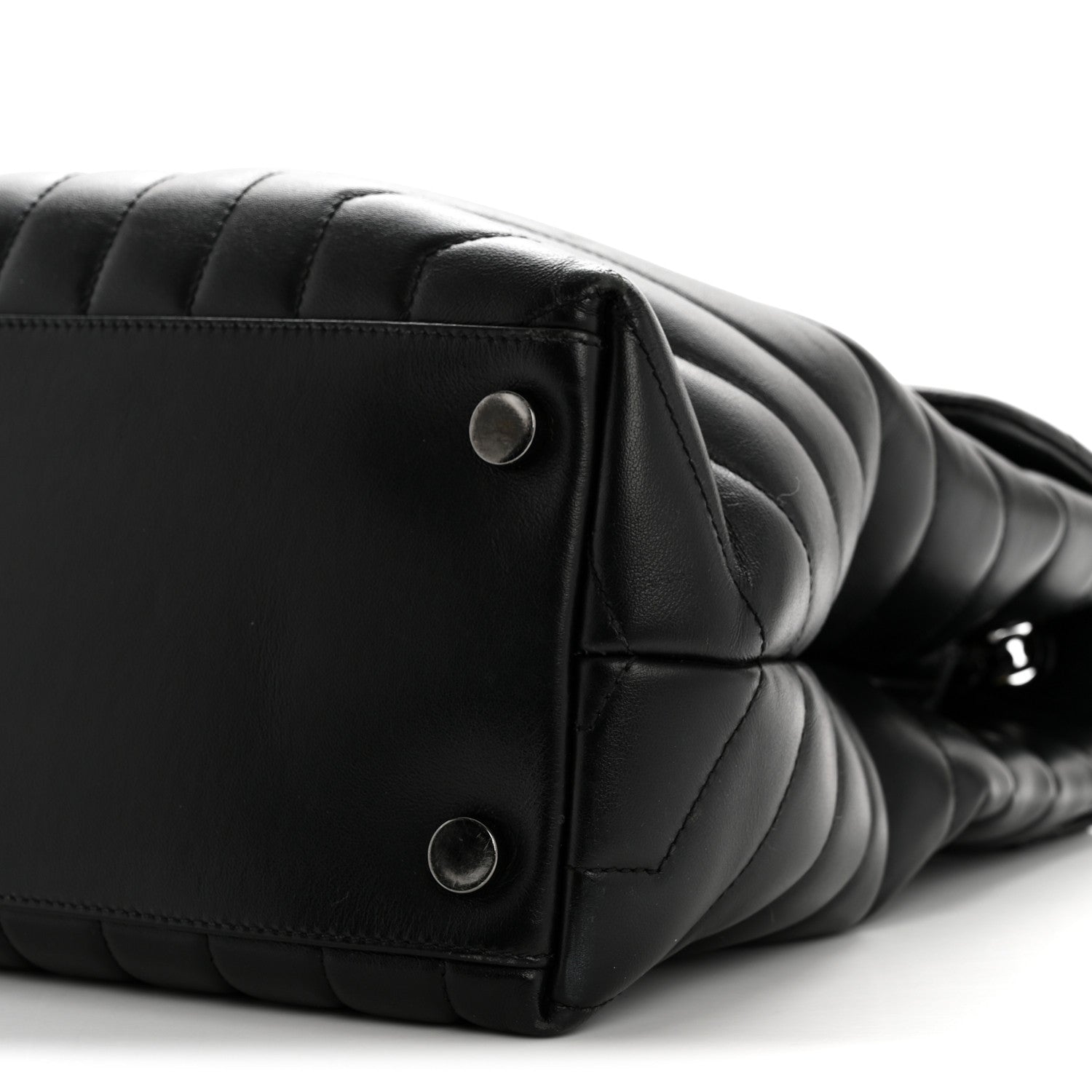 Saint Laurent Calfskin Y Quilted Monogram Large Loulou Chain Satchel Black 10 of 17