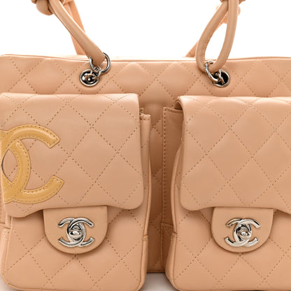 Chanel Calfskin Quilted Small Cambon Multipocket Reporter Beige 8 of 11