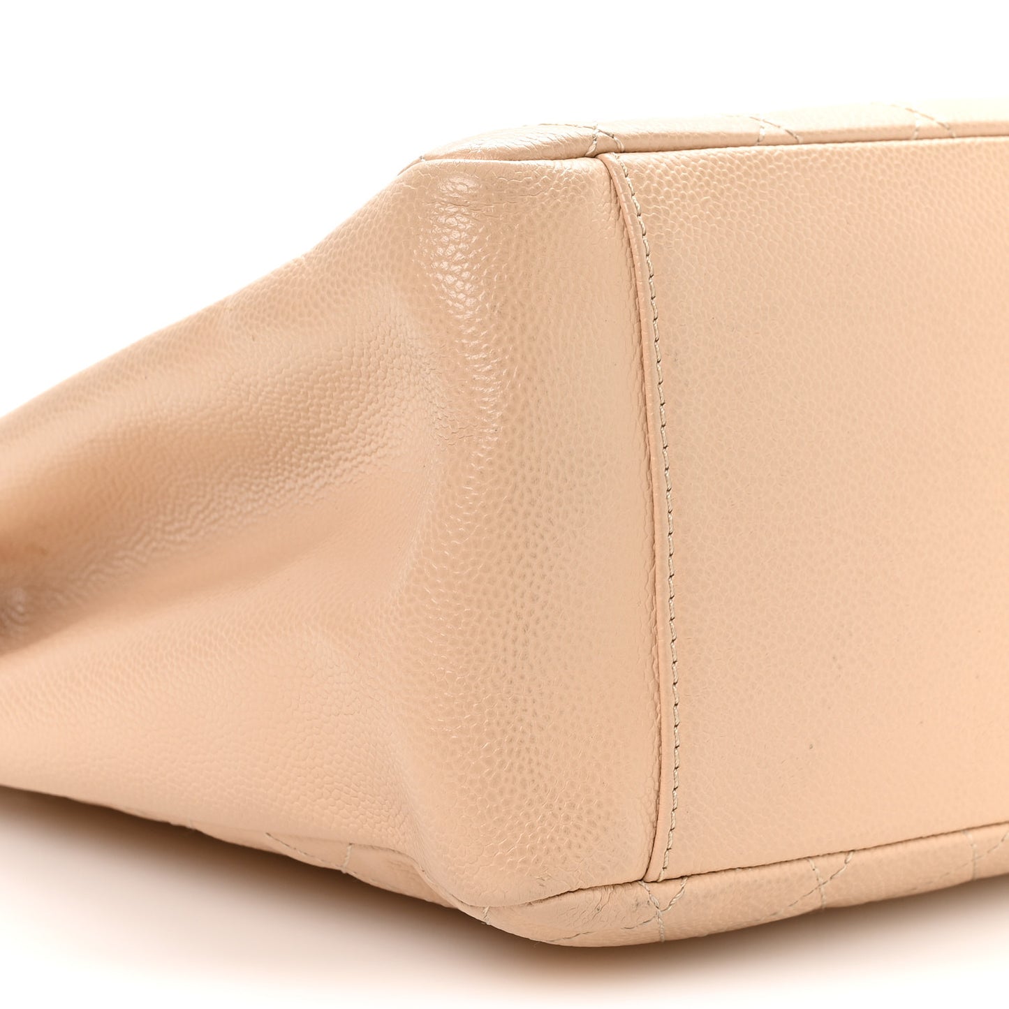Caviar Quilted Grand Shopping Tote GST Beige Clair