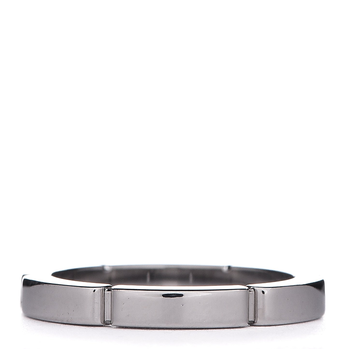18K White Gold 2.5mm Maillon Panthere Wedding Band Ring 49 4.75