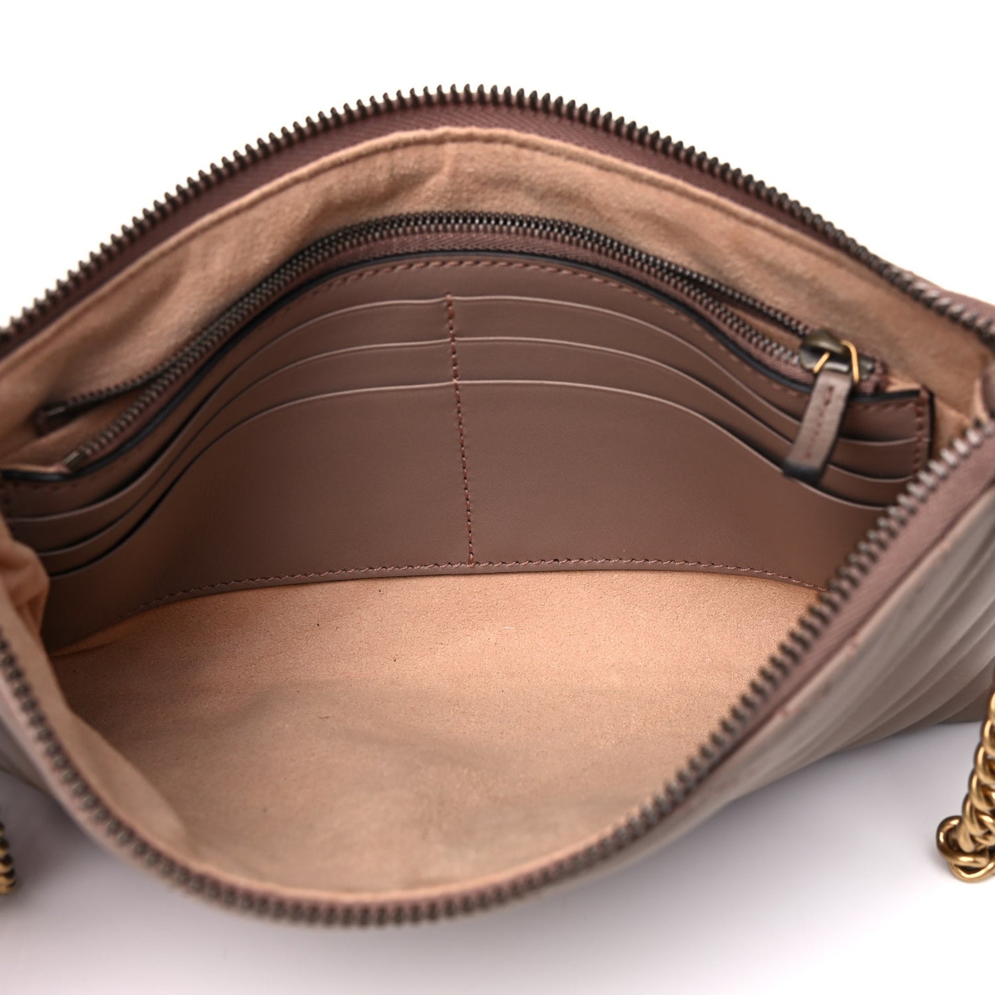 Calfskin Matelasse Mini GG Marmont Chain Bag Porcelain Rose