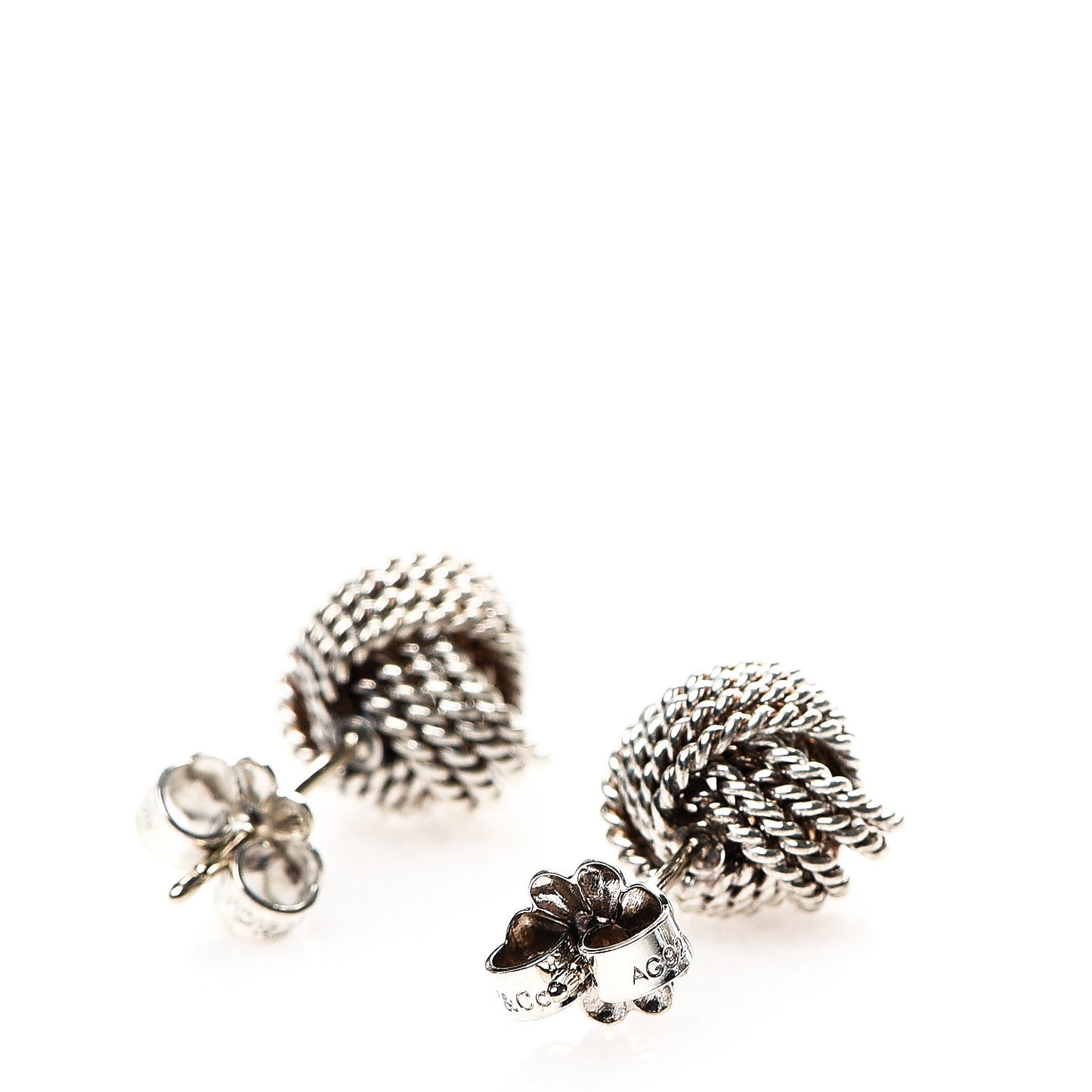 Sterling Silver Twist Knot Earrings