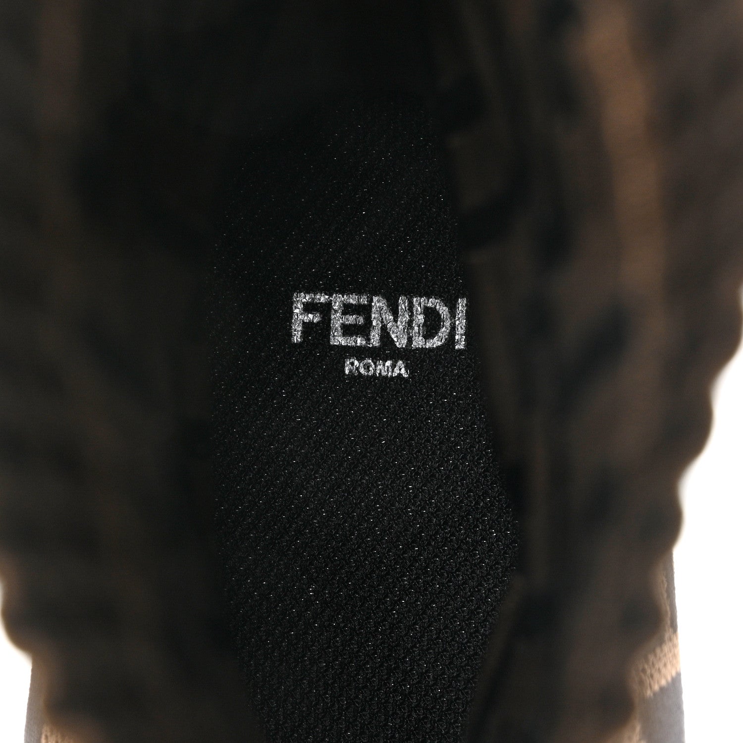 Fendi Stretch Knit Jacquard FF Reloaded Sock Sneakers 37 Tobacco Black 6 of 9