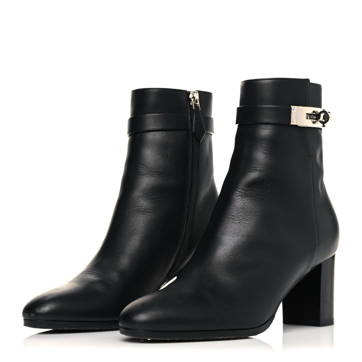 Hermes Calfskin Saint Germain Ankle Boots 36 Black 3 of 11