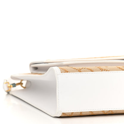 Burberry Monogram Canvas Smooth Calfskin Medium Pocket Bag White Beige 8 of 10