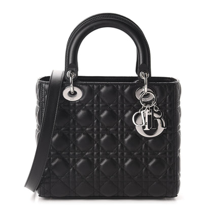 Christian Dior Lambskin Cannage Medium Lady Dior Black 1 of 12