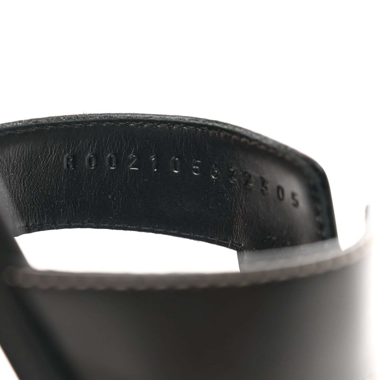 Hermes Box Calfskin Oran Sandals 37.5 Black 8 of 9