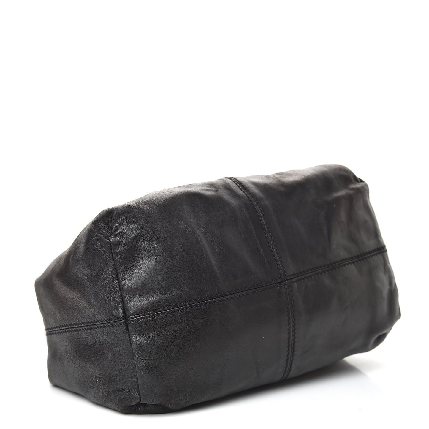 Glace Calfskin Shoulder Bag Black