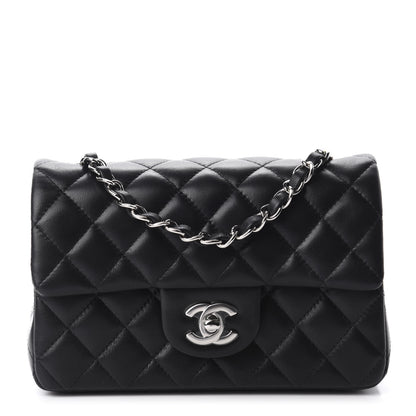 Chanel Lambskin Quilted Mini Rectangular Flap Black 1 of 11