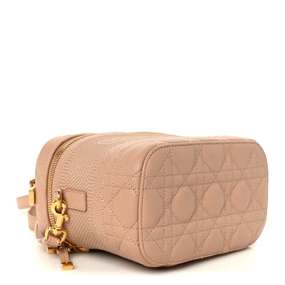 Christian Dior Lambskin Cannage Small Diortravel Vanity Case Rose Des Vents 4 of 10