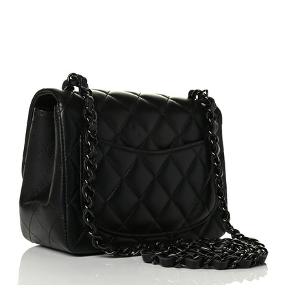 Chanel Lambskin Quilted Mini Square Flap So Black 2 of 4